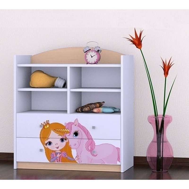 Mariah 96 cm H X 86 cm W Kids Cube Bookcase, Bright Pear