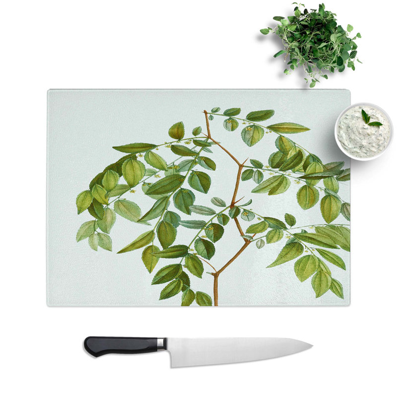 Glass Jujube Fruit Tree Branch by Pierre-Joseph Redoute Chopping Board, 39 cm W x 28.5 cm L