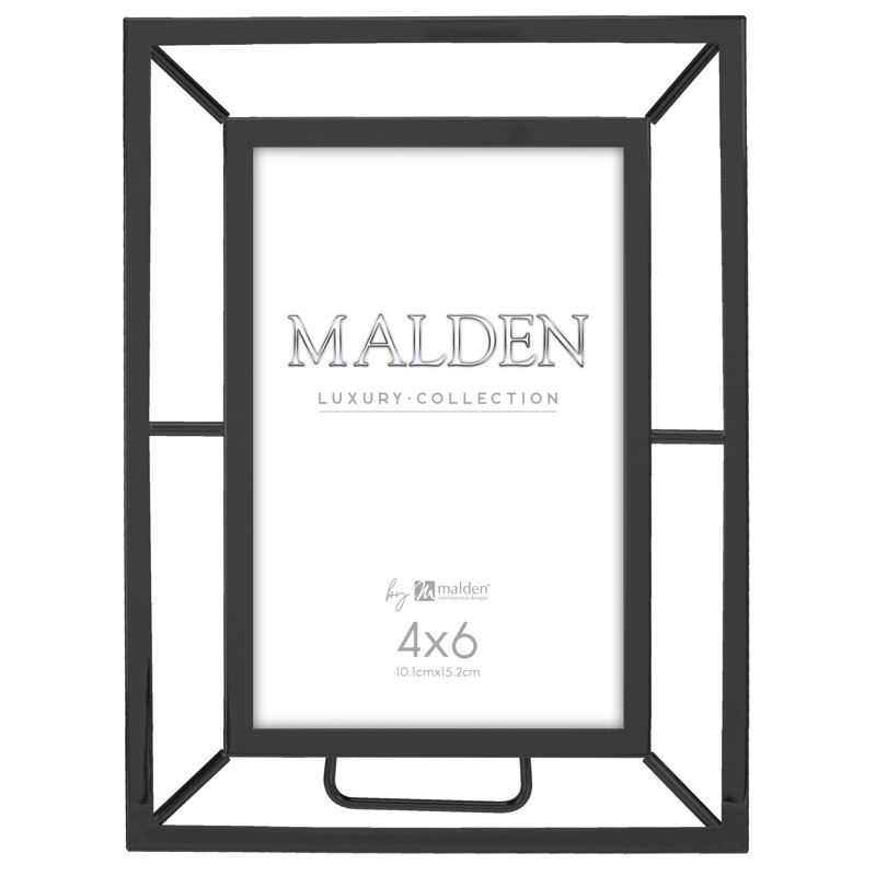 Metal Picture Frame, Black, 4" x 6"