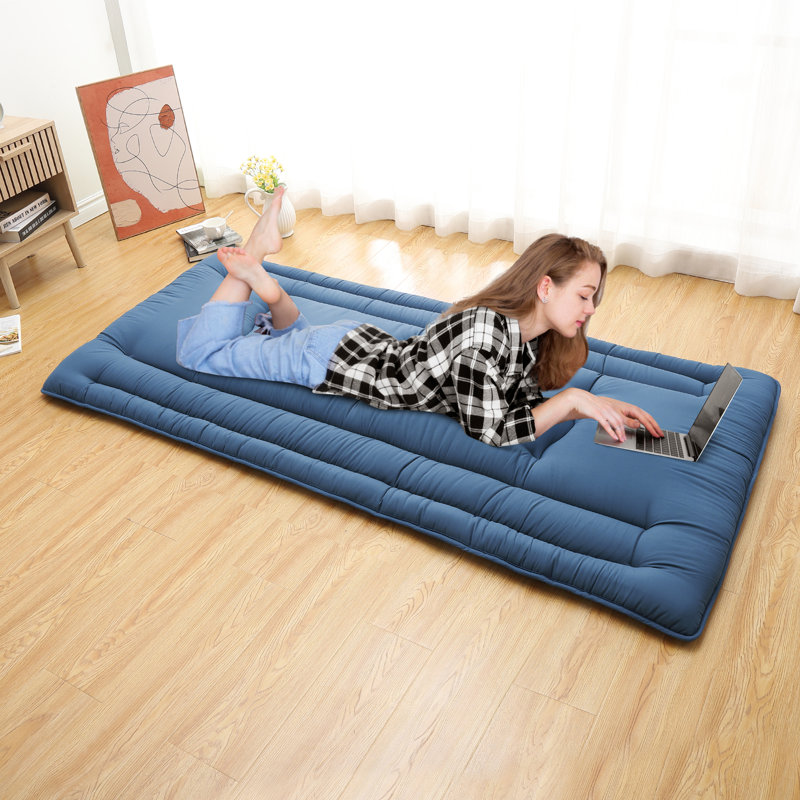 105gsm 100% Polyester Brushed Fabric Sponge Tatami Mat Japanese Style Plain Color Soft Durable Floor Mat Comfortable Home Mat