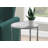 Emeli End Table – Round Faux Marble Top with Black Metal Curved Base, Modern Accent for Living Room-95860076-95860075