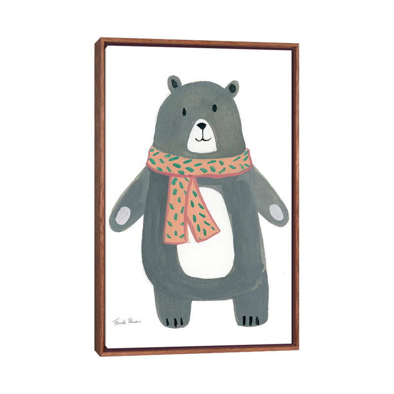 Décoration murale quartier Pals IV pour enfants, H 40 po x l 26 po x P 1,5 po, Toile classique avec cadre brun