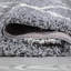 Tapis d'intérieur abstrait à poils longs gris / rayures ivoire de la collection Loft-23991424