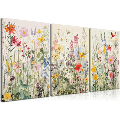 Peinture sur toile, 3 pièces