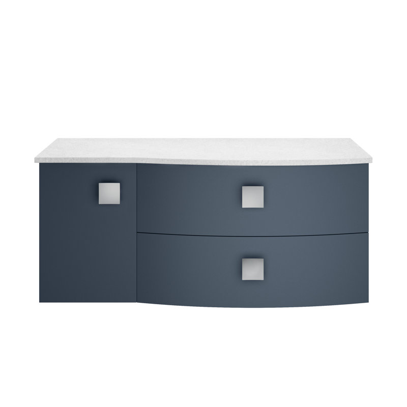 Sarenna 100cm Single Bathroom Vanity Base Only, Mineral Blue