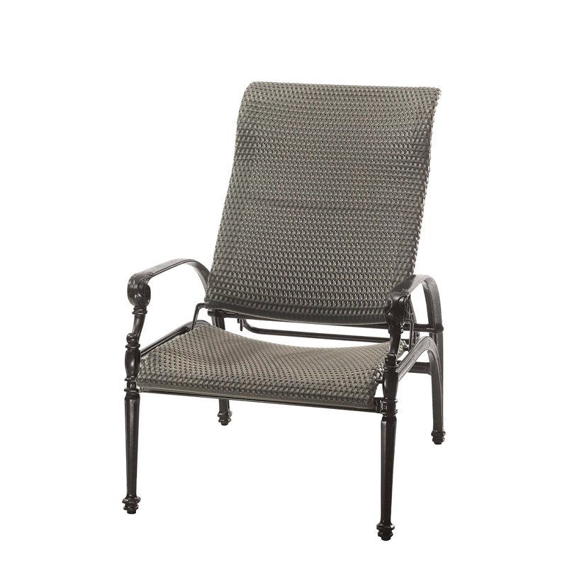 Grand Terrace Woven Reclining Chair, Mahogany, Vintage
