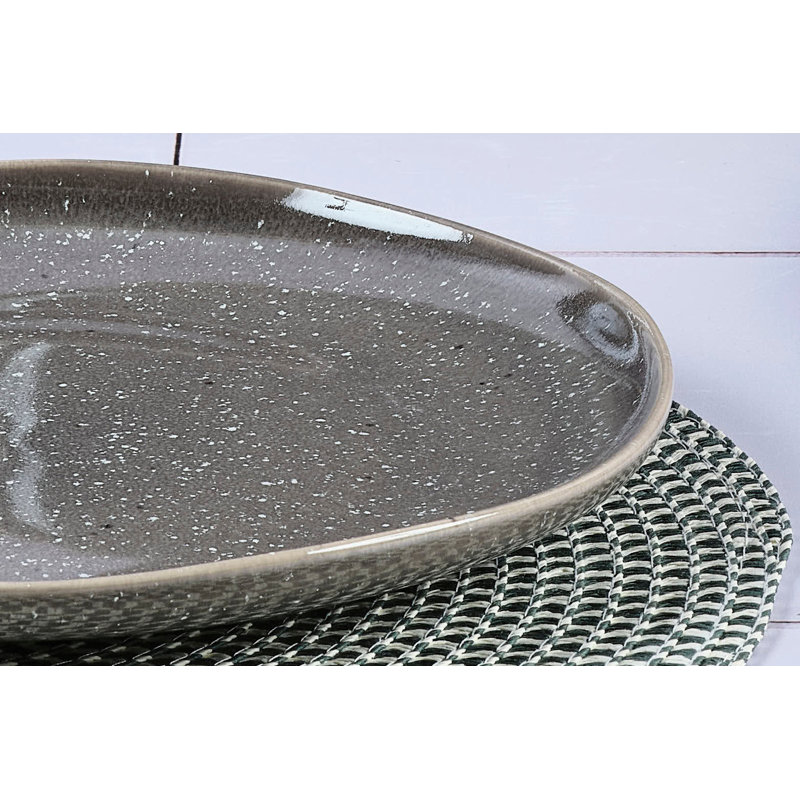 Teller STELLAR 27cm - 6er-Set - Betongrau