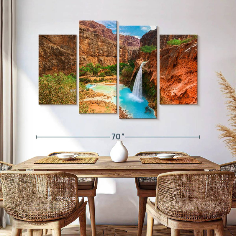 Alvord Aquamarine Havasu Falls, 42" H x 68" W
