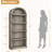 Bookcase Arched Bookshelf 71.65In Tall Bookcase Farmhouse Display Storage Rack-752637356