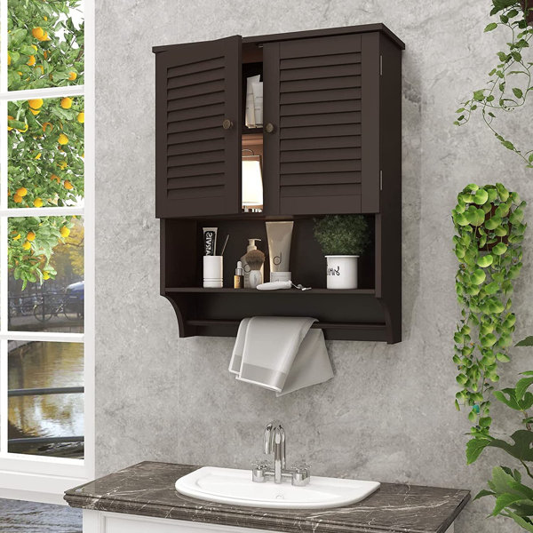 Metal Wall Mounted Bathroom Shelves Red Barrel Studio Finish: Black