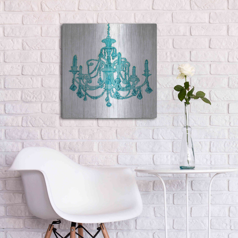 «Luxurious Lights III Turquoise» par James Wiens, H 24 po x l 24 po