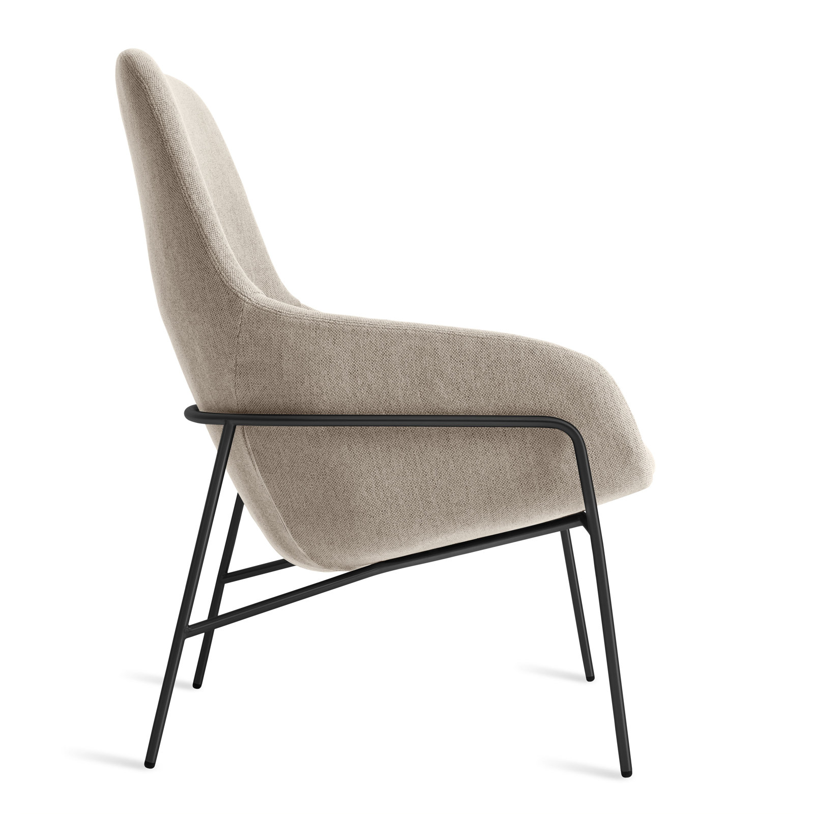 Acre Upholstered Armchair, Tait Stone, Black