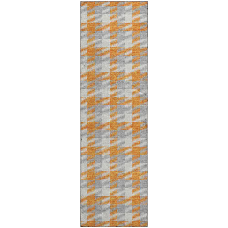 Premium Machine Washable Crumley AMF1053 Plaid Rug, Runner 2'3" x 7'6"