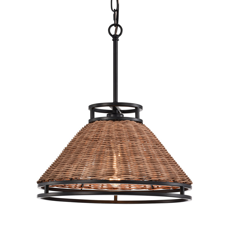 Luminaire suspendu conique à 1 lumière Bartel