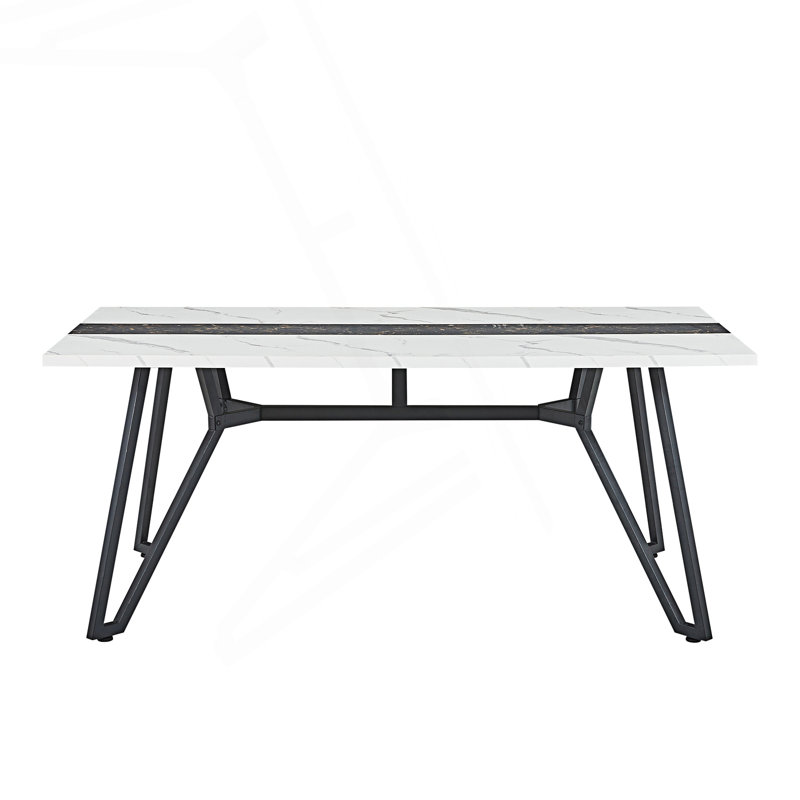 Rectangular Large Dining Table, Large Desk, White