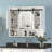 Rustic Bathroom Medicine Cabinet with LED lights & Sliding Barn Door, Wall-Mounted Storage