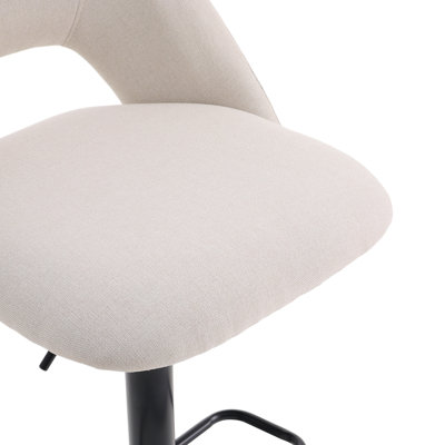 Galina Upholstered Adjustable Height Counter Stool with Metal Frame