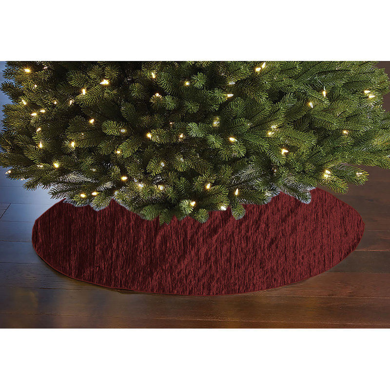 Jupe d'arbre de Noël en taffetas froissé, Bourgogne