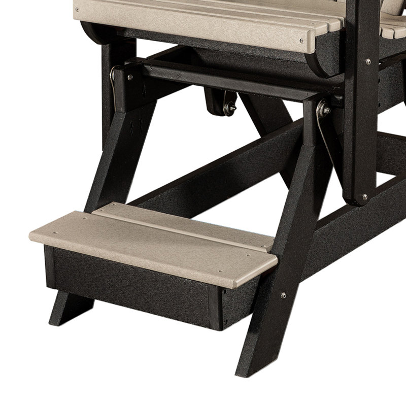 Chaise Adirondack en plastique, Brun clair / noir
