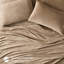 Drap simple de 3 po en taupe - 100% matériau, confortable et ultra doux, draps-housse plats avec taie d'oreiller, pour matelas de 16 po, douceur, brossé des deux côtés, plat, élastique, lavable à la machine