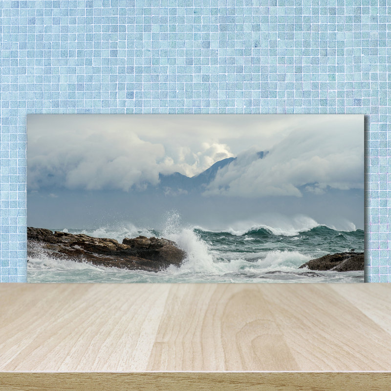 50cm W x 100cm L Glass Peel and Stick Panel