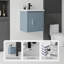 Ensemble de meuble-lavabo mural 20 po avec lavabo et portes à fermeture en douceur pour petites salles de bain-133397058-133397047