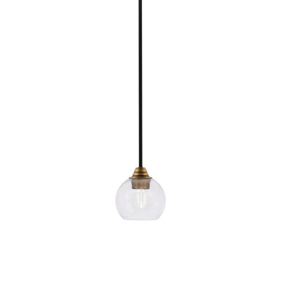 Luminaire suspendu sur pied Paramount avec verre à bulles de 5,75 po