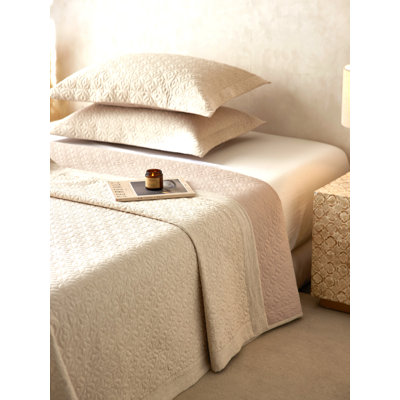 Manjusaka Beige Tencel Linen Coverlet Sei with Pillowcases -Top Grade $ Natural