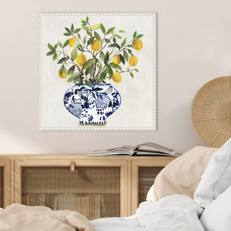 «Lemon Plant II» par Asia Jensen, reproduction d'art sur toile encadrée, H 22 po x l 22 po