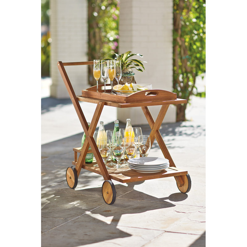 Lathaniel Acacia Bar Cart