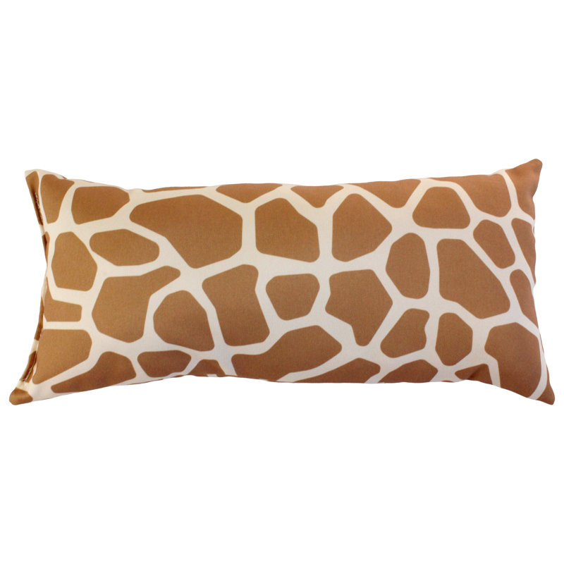Animal Print Reversible Throw Pillow, Tan