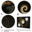A Black and Gold Spiral Flower I - 3 pièces, reproduction sur toile-87918703-87918700