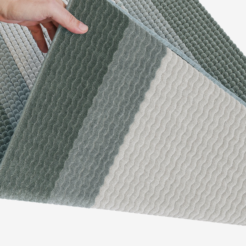 Yanira Non-Slip Bath Mat, Blue