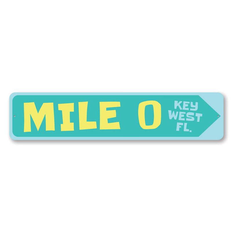 Plaque en aluminium Mile Marker, H 4 po x l 18 po x P 0,04 po