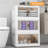 4 Storage Bins With 4 Lids, 78 Qt White Closet Organizers And Storage, 3 Packs Stackable Storage Bins With Wheels,Double Door Collapsible Storage Bins For Home And Office
