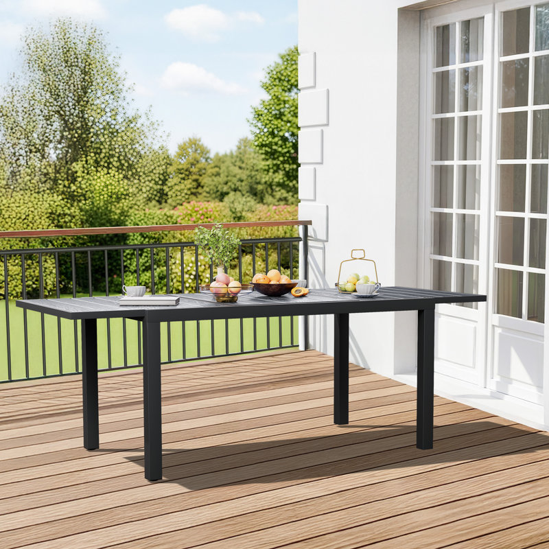 HDPE Extendable Dining Table, Gray