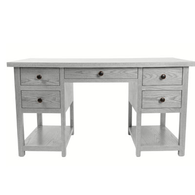 Bureau d'ordinateur en chêne massif Modern