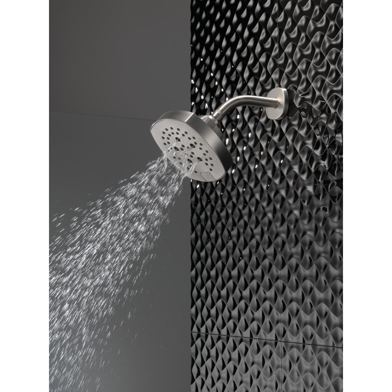 Pomme de douche à pluie multifonctionnelle universelle avec technologie H2Okinetic, Inoxydable