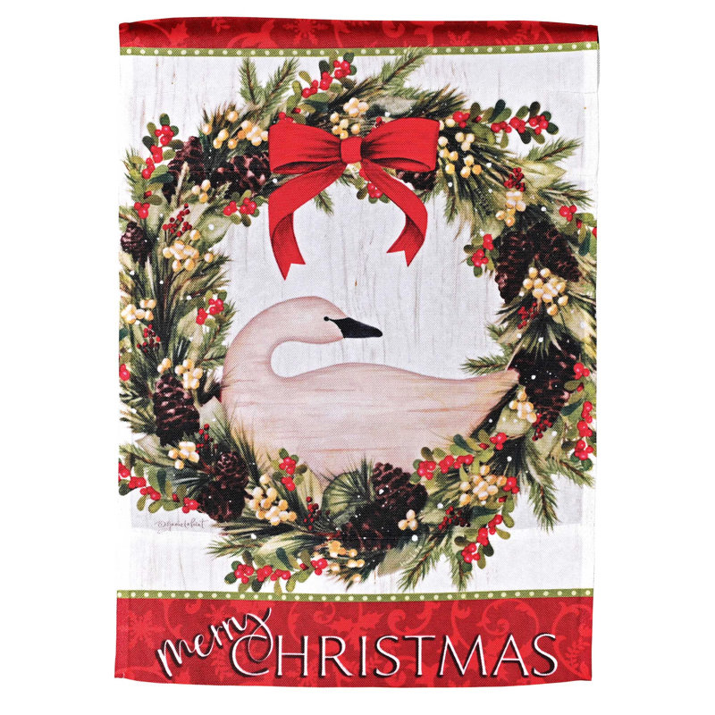 Drapeau de jardin Merry Christmas Goose