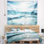 Tapisserie en polyester Seychelles Beach au coucher du soleil avec accessoires de suspension inclus-28500567