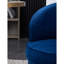 Fauteuil moderne en velours bleu avec pivot - expérience confortable avec fonction pivotante-40110314