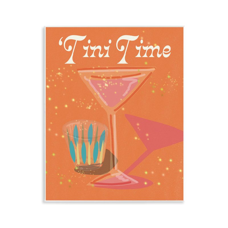 Art mural Tini Time Cocktail par Jen Bucheli