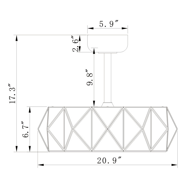 Brunel 6-Light Brass And Frosted Glass Pyramid Design Fandelier Lighted Ceiling Fan Remote Control - Brass-White