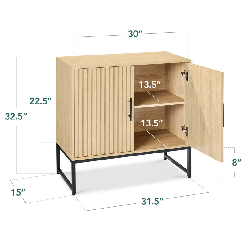 2-Door Storage Cabinet, Oak