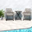 Fauteuils de patio Spring Comfort, ensemble de jardin moderne en rotin d'acier