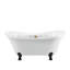 Baignoire de trempage sur pieds 60 "avec drain, pattes et plateau en bambou 60" Streamline-575593997-575594043