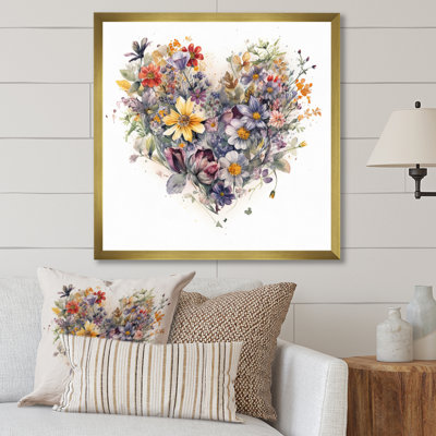 Ryko, bouquet de fleurs mauves et jaunes, élégance sur toile