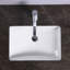 MEJE Lavabo de salle de bain encastré rectangulaire encastré en céramique 21,5 pouces blanc pur