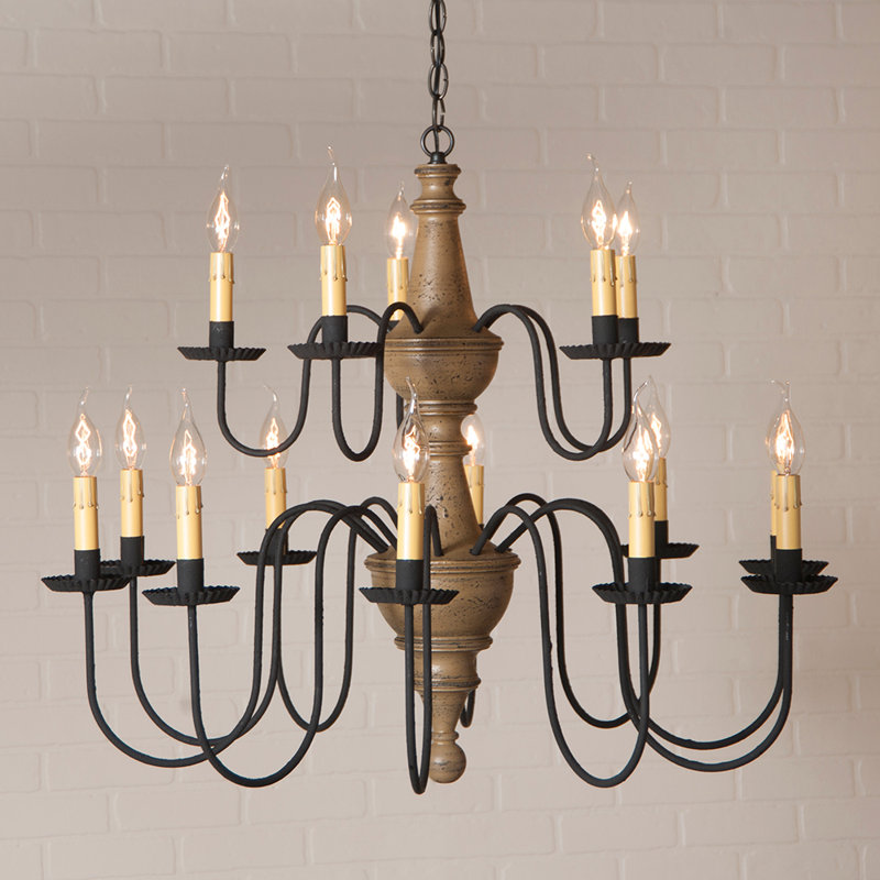Whitmire 15 - Light Dimmable Classic / Traditional Chandelier, Pearwood