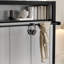 Lit simple en métal gris avec tablettes, conception peu encombrante, douce et silencieuse, idéale pour les petits appartements encastrés, parfaites pour les chambres d'amis-574758115